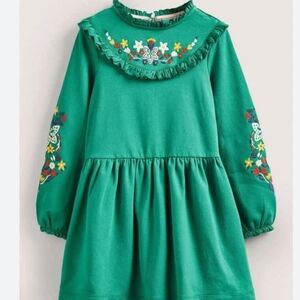 Girls' Mini Boden Flower Embroidered Dress